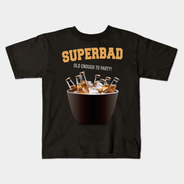 Superbad - Alternative Movie Poster Kids T-Shirt by MoviePosterBoy